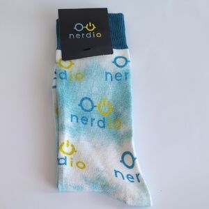 Nerdio Custom Blue and Yellow Men's Socks